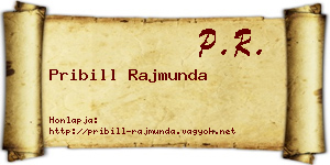 Pribill Rajmunda névjegykártya